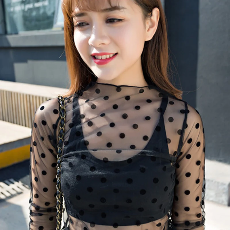 Женские кружевные топы 2019 Летняя мода женский сетчатый рубашки с прорезями