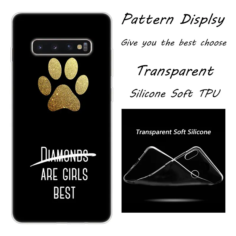 Мягкий силиконовый чехол Best friends Dog paw для samsung Galaxy S10 S9 S8 Plus S7 Edge A6 A8 Plus A7 A9 A5 Модный чехол