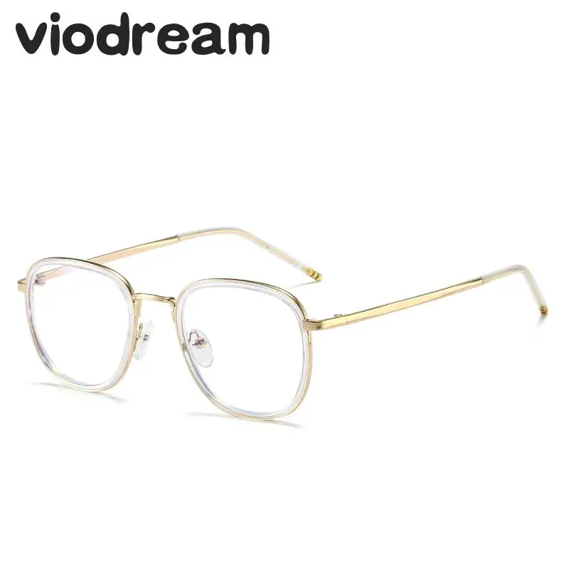 

Очки Viodream с защитой от синего и фиолетового света, компьютерные очки, металлическая оправа унисекс, оправа для очков, очки, очки степени 1802