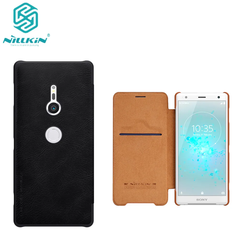 Для Sony Xperia XZ2 Телефон Case Nillkin винтажные Qin откидная крышка PU кожаный чехол PC