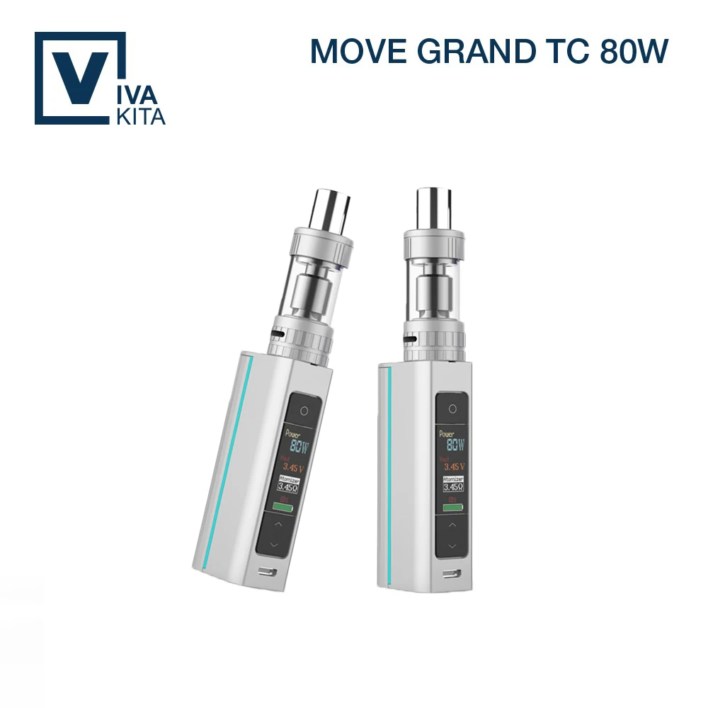 Vape электронная сигарета Vivakita Move Grand Kit 80W Vapor 0 96 &quotцветной экран коробка мод 510