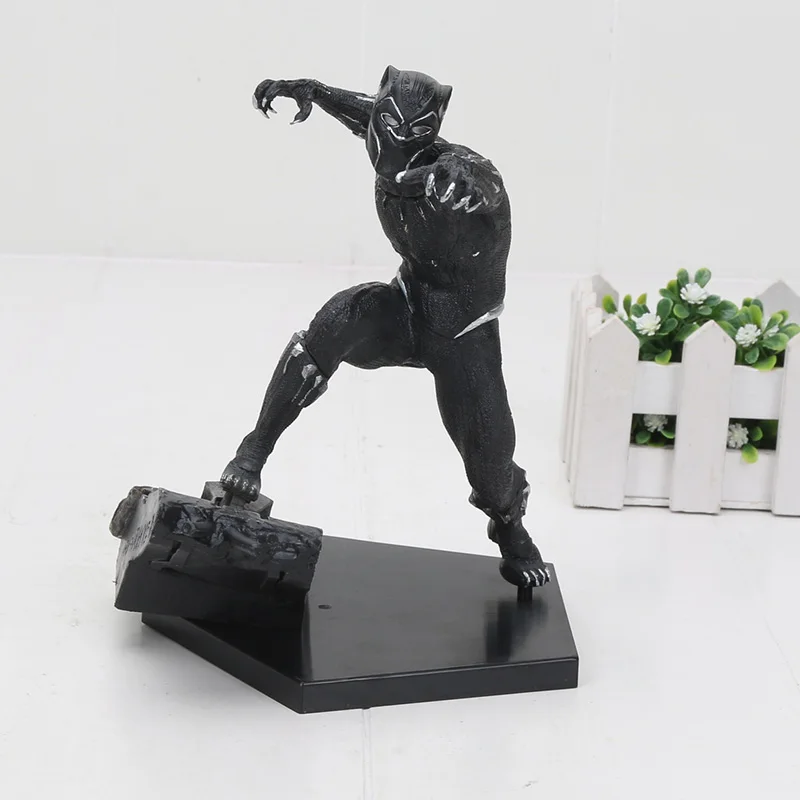 Black Panther no box Мстители эндшпиль фигурка танос Железный человек паук Коралл Дэнверс Локи Черная пантера доктор странная статуя ко Железный студии игрушки - Цвет: Black Panther no box