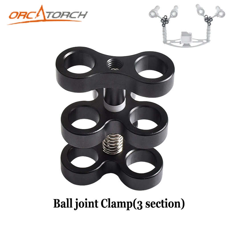 2 шт./лот алюминиевый шаровой соединительные РЫЧАГИ 3 секции Соединительный зажим