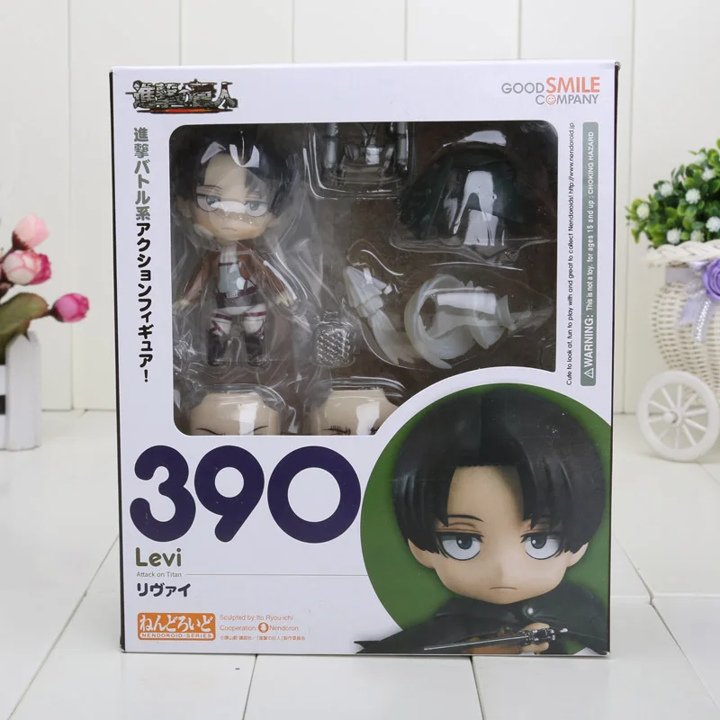 10 см Nendoroid атака на Титанов Shingeki no Kyojin Скаутинг Легион Леви риваиль ПВХ фигурка Модель Коллекция игрушек 390 375