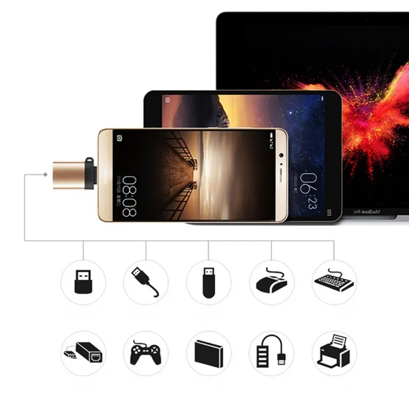 KEITHNICO 1 шт. USB C OTG адаптер с ремешком для Samsung Galaxy S8 Plus Note 8 Xiaomi 6 Huawei P9 Type кабель usbc |