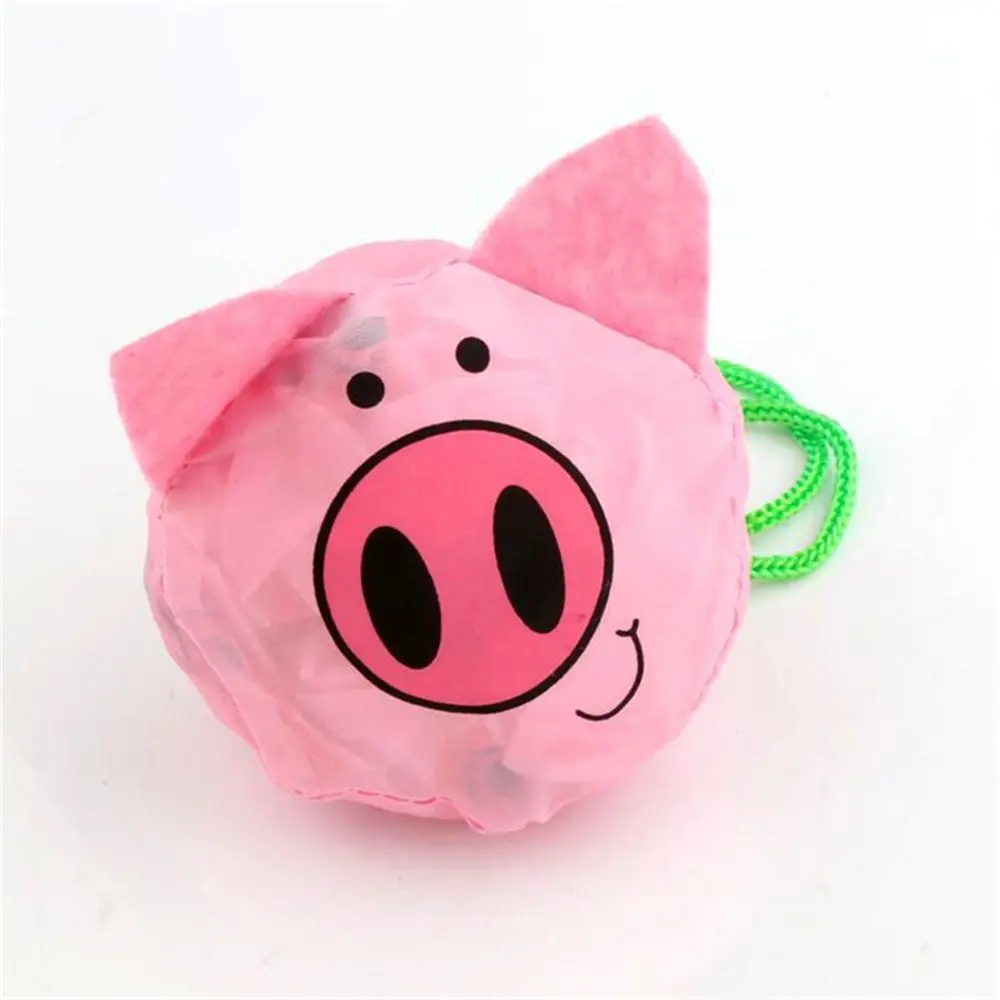Pink Pig Новые сумки с принтами животных милая дорожная складная сумка для хранения продуктов Многоразовые фруктовые Цветочные животные хозяйственные сумки - Цвет: Pink Pig