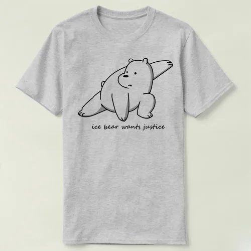 Мы Голые Медведи будет нести справедливость T с коротким рукавом Женщины Мужчины