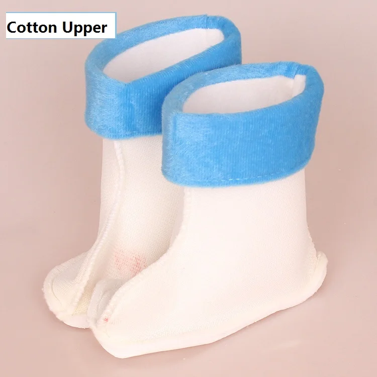 cotton blue Aleafalling/детская обувь; непромокаемые сапоги; обувь для детей; теплая хлопковая или кожаная верхняя одежда; размеры 24-32 - Цвет: cotton blue