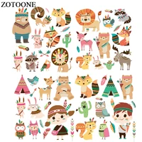zotoone iron on owl patches for clothes stickers diy cute cartoon animal patch set transfers for children clothing applique d