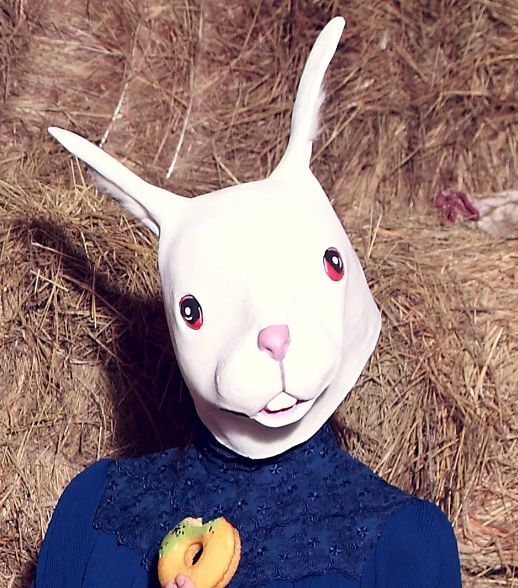 COS кролик маски танцы вечеринок женские головные уборы куклы костюмы модели