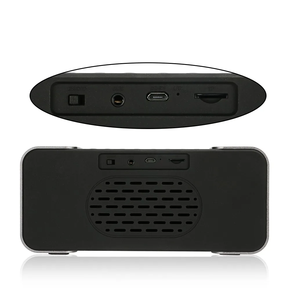 Abuzhen Bluetooth динамик беспроводной портативный Бас Сабвуфер 2500 мАч для iPad iPhone Android телефонов Будильник FM радио TF