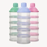5 cells grid milk powder dispenser baby accessories plastic food container infant feeding storage box removable portable 1 pc
