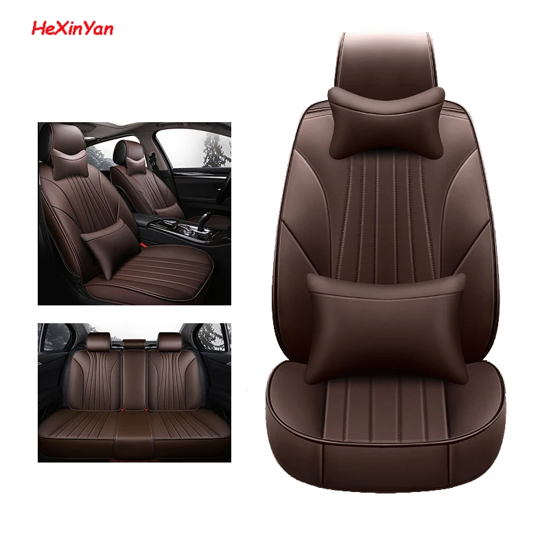 

HeXinYan Leather Universal Car Seat Covers for Hyundai all model tucson ix35 solaris elantra terracan azera lantra i40 accent