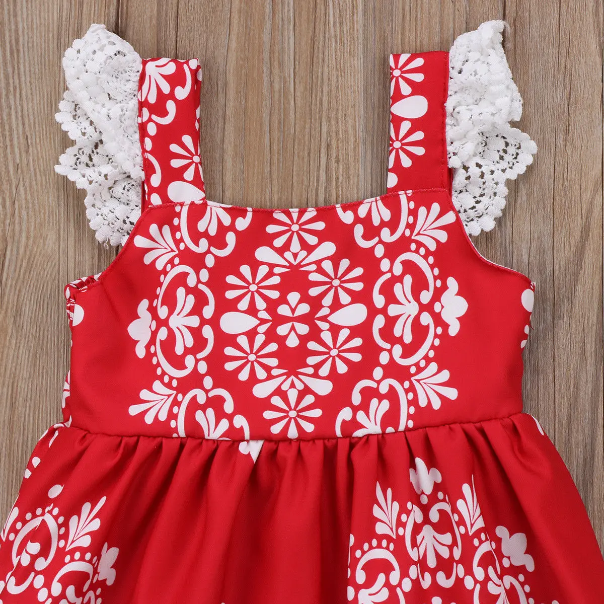 Infant Toddler Kids Baby Girl Clothes Dresses Princess Party Pageant Red Tutu Flower Dress Girls 2-7Y | Детская одежда и обувь