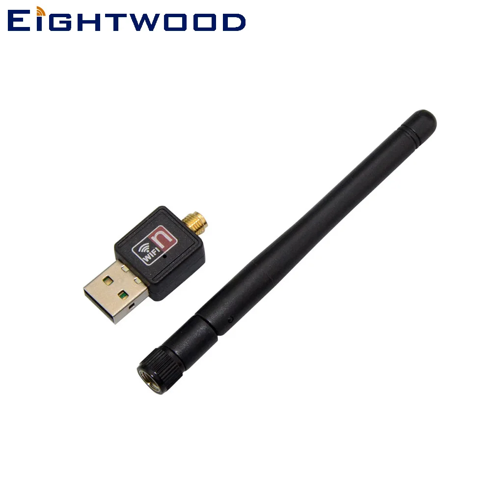 

Eightwood Mini 150Mbps 802.11N/G/B USB 2.0 WiFi Antenna compatible with Bluetooth Wireless Network LAN Card HD TV Player PSP