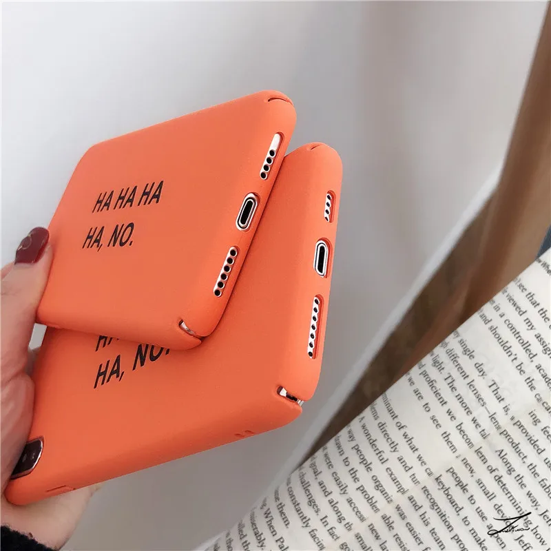 Простые оранжевые буквы для iPhone 6 7 8plus Xs Max/Xr Чехол мобильного телефона XR матовый