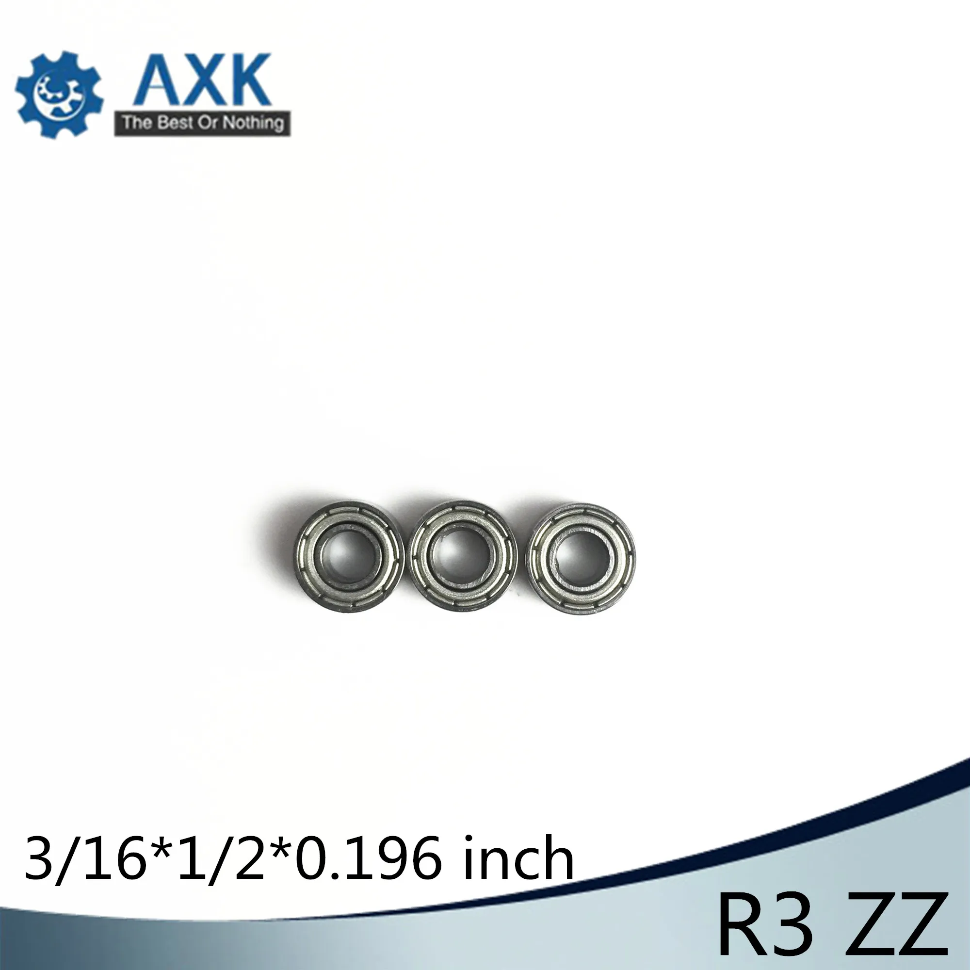 

R3ZZ Bearing ABEC-5 ( 10 PCS ) 3/16"x1/2"x0.196" inch Miniature R3 ZZ Ball Bearings R3Z For RC Models