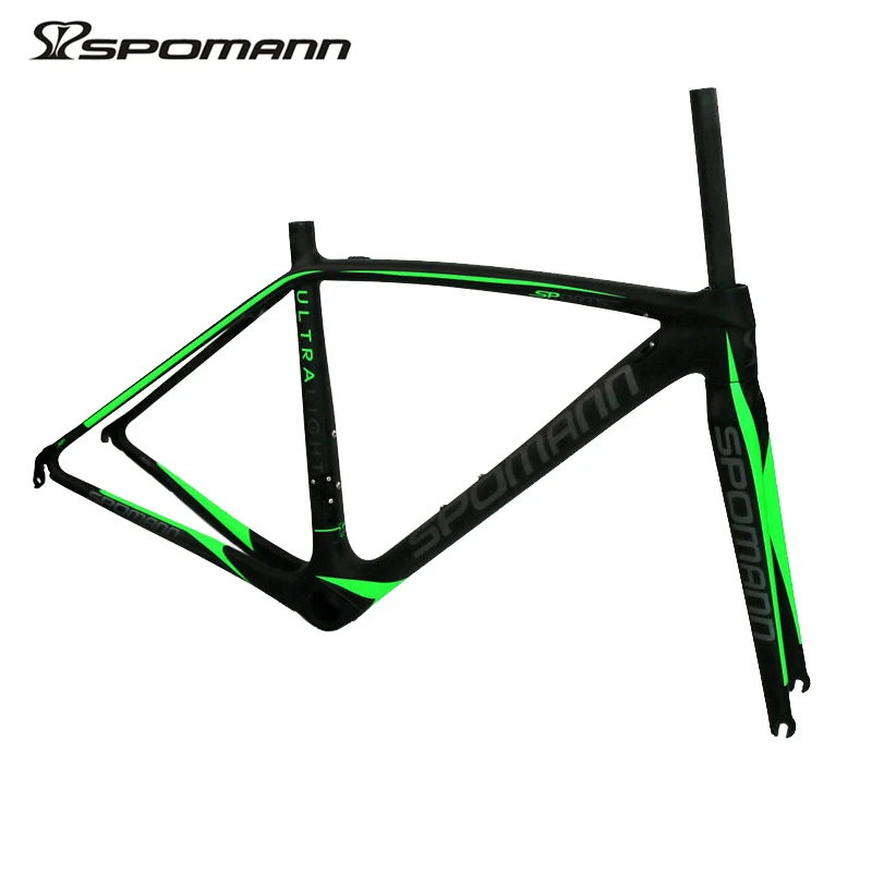 Сверхлегкая углеродная рама для дорожного велосипеда SPOMANN 750 г 700C UD матовая с