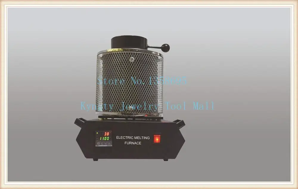 

220V Jewelry Tools 1kg Portable Gold Melting Furnace Gold Silver Smelter 1 Crucible 1 Tong Included
