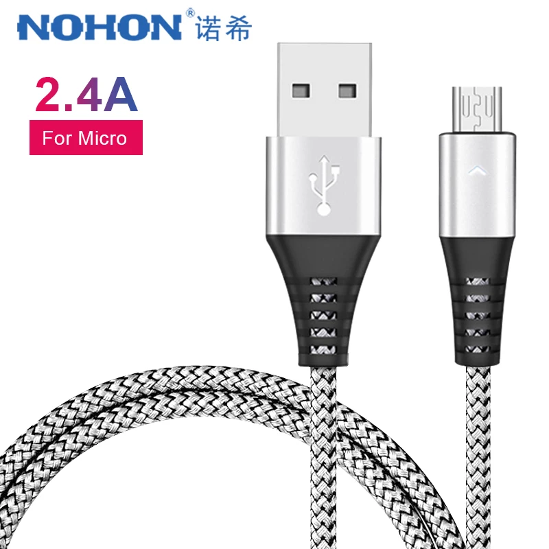 Кабель Micro USB NOHON для Samsung Galaxy S7 S6 Huawei P8 Xiaomi Redmi Note 4 4X 1 2 м|Кабели мобильных телефонов|