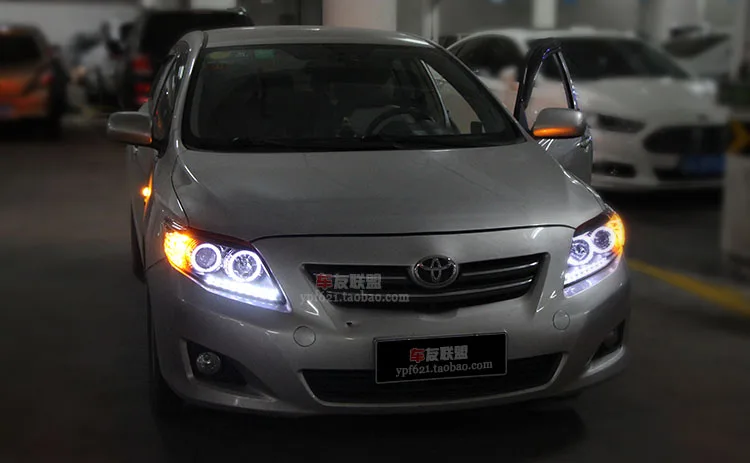 Фара для Toyota corolla фары 2007-2011 светодиодный фонарь DRL H7 ксеноновая лампа