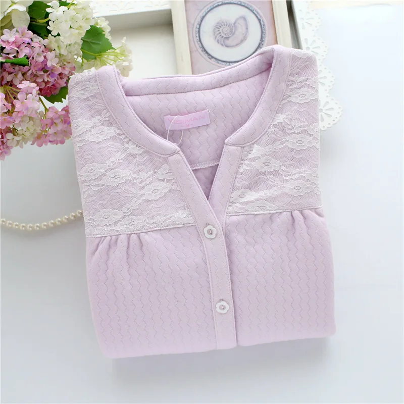 Женские пижамы хлопковые с длинным рукавом новинка Осень-зима пижамный комплект