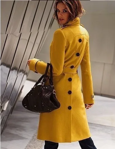 Женский длинный кашемировый тренчкот длинное кашемировое пальто с разноцветным