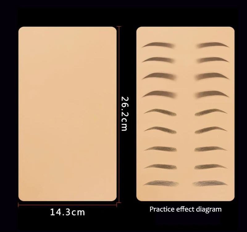 10PCS 14*26cm Permanent Makeup Eyebrow Lips Blank Tattoo Practice Skin Sheet for Needle Machine Supply Kit