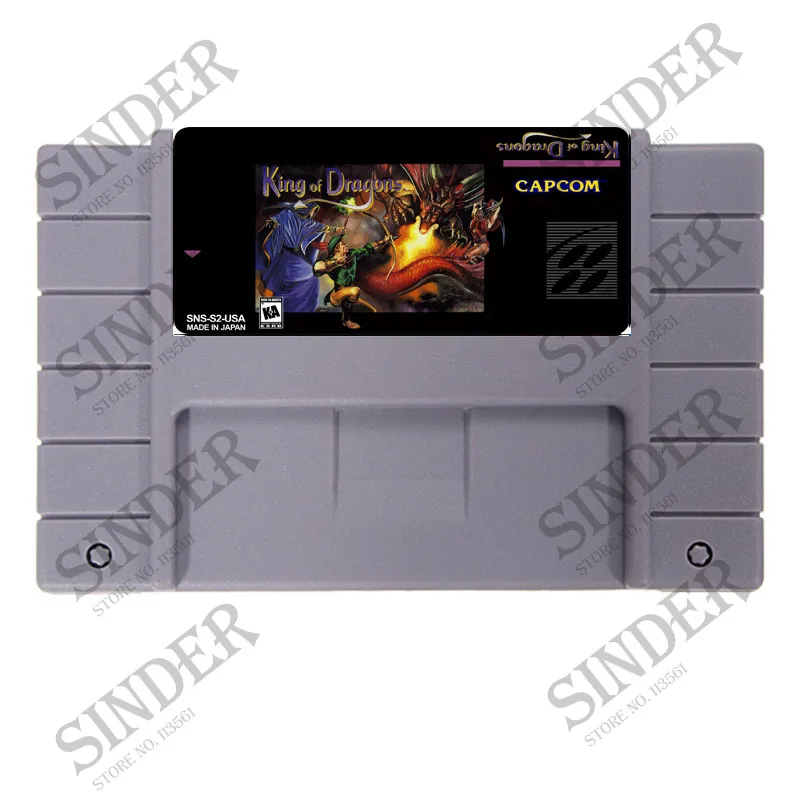 

The King of Dragons USA Version 16 bit Big Gray Game Card For NTSC Game Console