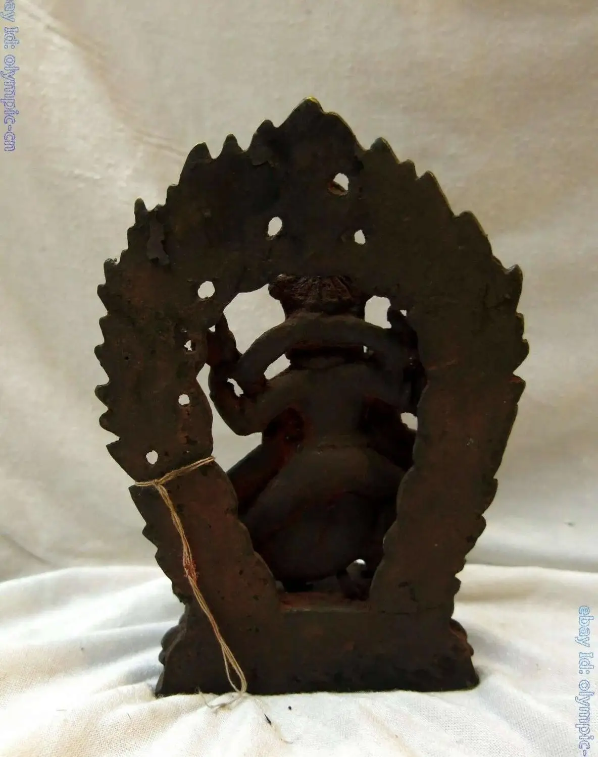 7&quot Tibet old iron Buddhism four arm elephant trunk buddha Sculpture Statue | Дом и сад