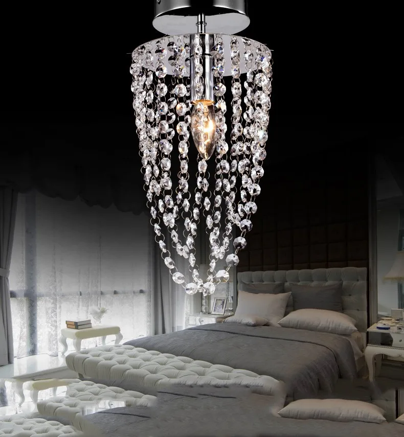 Светодиодная 1 light Chrome K9 Современная хрустальная люстра освещение 110V 220V