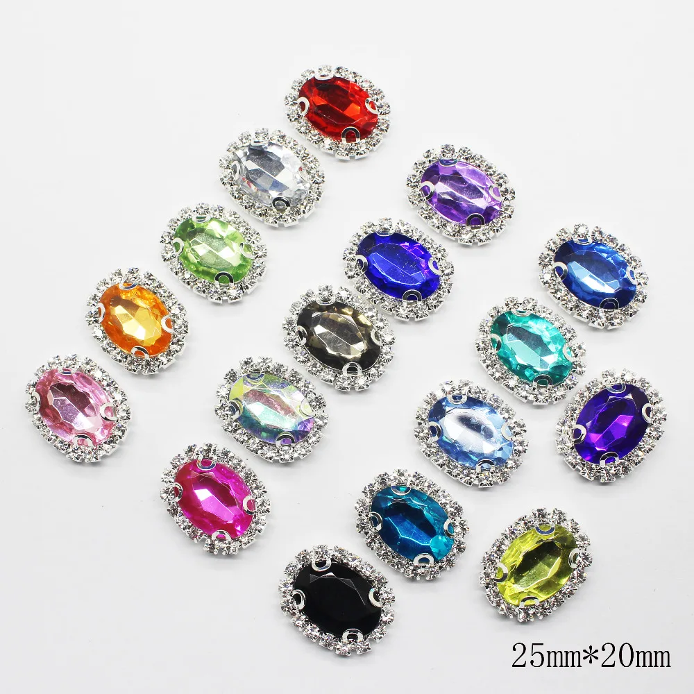 Новинка 2017 10 шт./компл. овальные Стразы разноцветные Свадебные аксессуары Diy