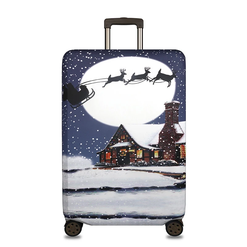 Christmas deer LDAJMW модный бренд Путешествия Водонепроницаемый Эластичный Чехол для багажа стрейч защитный чемодан Крышка до 18 ''-32'' Пыленепроницаемый Чехол - Цвет: Christmas deer
