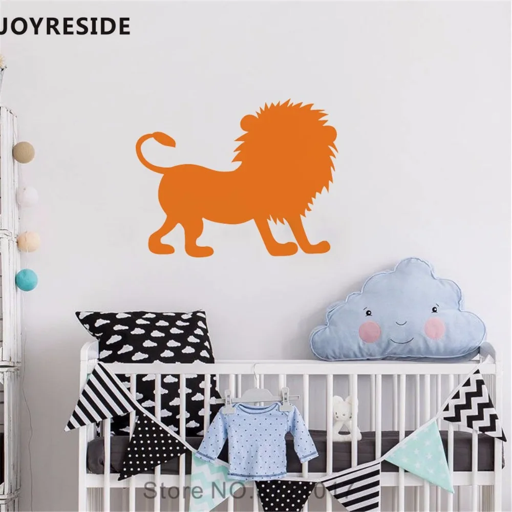 Милые наклейки на стену с изображением Льва стикеры животных виниловые для дома