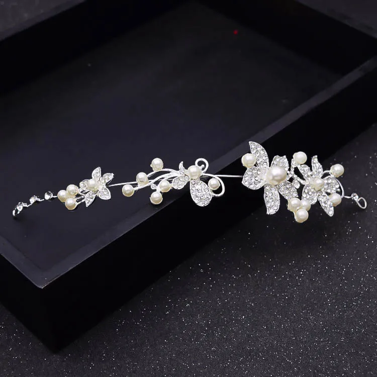 Повязка на голову Elegante de Prata Tiara Perola повязка голову|cabelo cristal|tiara perolaheadband tiara |