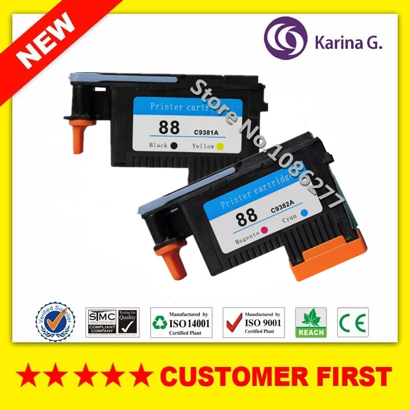 

1set Remanufactured Printhead for HP88 C9381A/C9382A suit for L7580 7590 K5400 K550