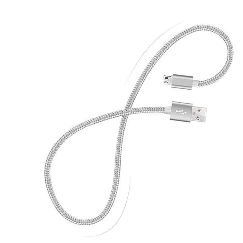 Micro USB кабель для зарядки для Xiaomi Redmi Note 6 5a 5 Micro USB Зарядное устройство кабель для samsung A6 A7 S7 sony Z5 Z4 - Цвет: Серебристый