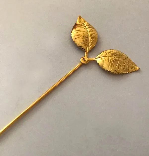 13*32 мм филигранная брошь в форме листа отворот булавка с пробкой пустая база шаль