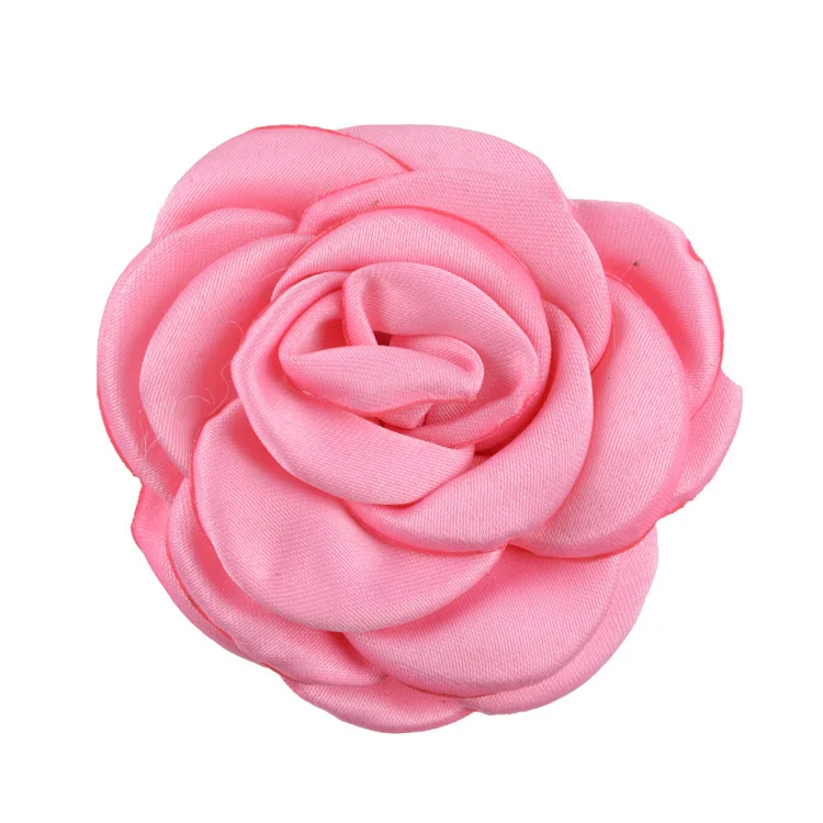 pink Nishine 10 шт./лот цветы для завивки DIY аксессуары бутик свадебное украшение цветок без заколки для волос бант аксессуары для волос - Цвет: pink