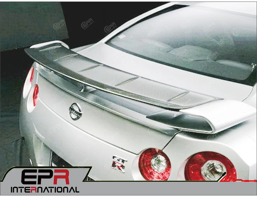 Авто-Стайлинг для Nissan R35 GTR OEM спойлер из углеволокна лезвие Wald добавить на бодик каталки машины скорой помощи клапаном глянцевое покрытие крыши крыло, крышка комплект