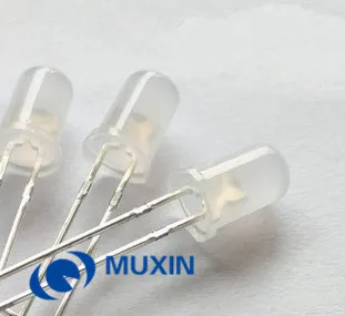 5 мм белый светодиод 500 шт./лот Круглый светоизлучающий диод рассеянный Дымчатая