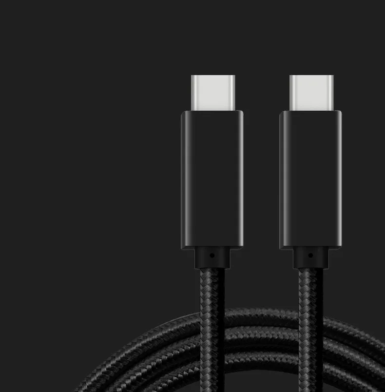 PD 100 Вт Кабель для быстрой зарядки 5А USB C type C к USB C 100 Вт кабель дата для Macbook Pro samsung S9 S10 huawei MateBook P30 P20 Pro - Цвет: Черный
