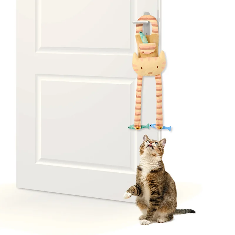 Latest Cat Toy Door Knob Hanging Teaser Cute Cartoon Toys for Cats Health Pets | Дом и сад