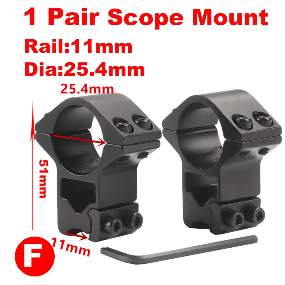 Black 25mm 11mm Rail 2 шт. 25,4 мм/30 мм охотничий прицел крепление кольцо 11 мм ласточкин хвост/20 мм Пикатинни высокого или низкого воздуха пистолет прицел крепления - Цвет: Black 25mm 11mm Rail
