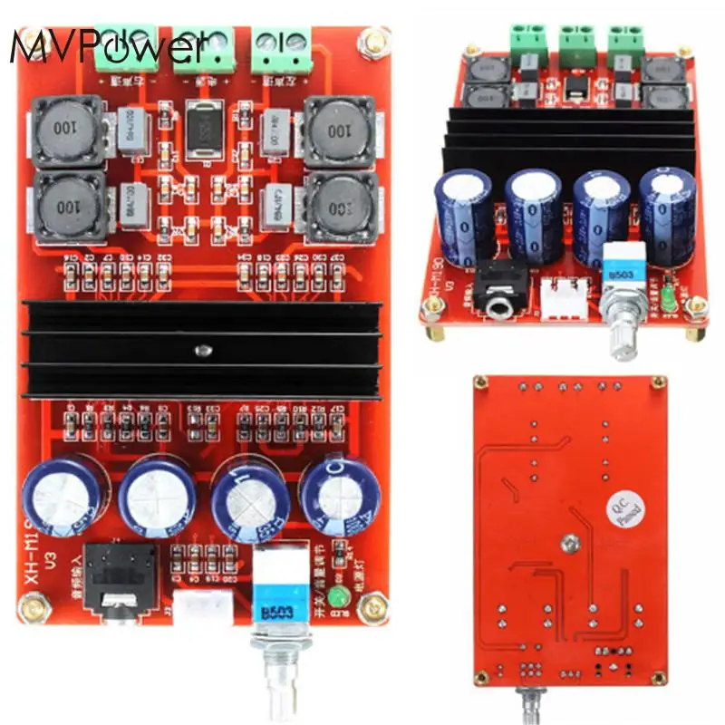 MVpower 2x100 Вт XH M190 TPA3116 двухканальный цифровой аудио усилитель AMP плата 12 24 В|amp