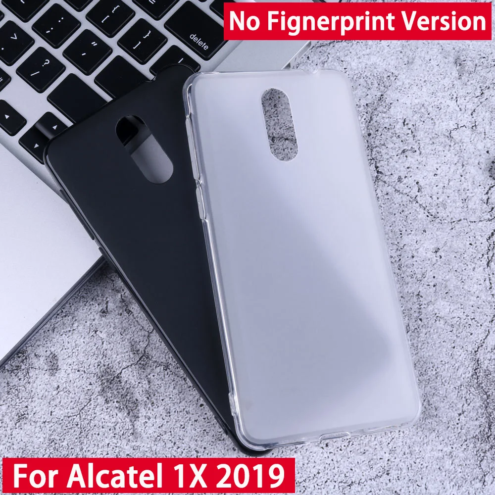 Силиконовый чехол для Alcatel 1X 2019 с отпечатком пальца или без отпечатков пальцев