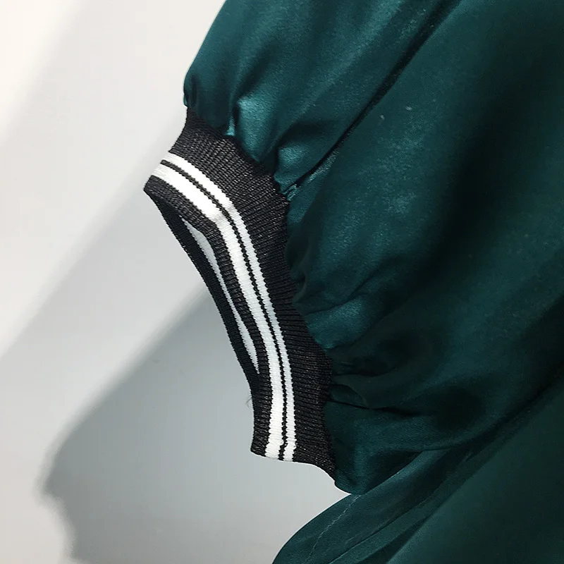 Wenyin/Новинка 2017 года Осенняя мода уличная Цветочные emboridery течет Курточка бомбер