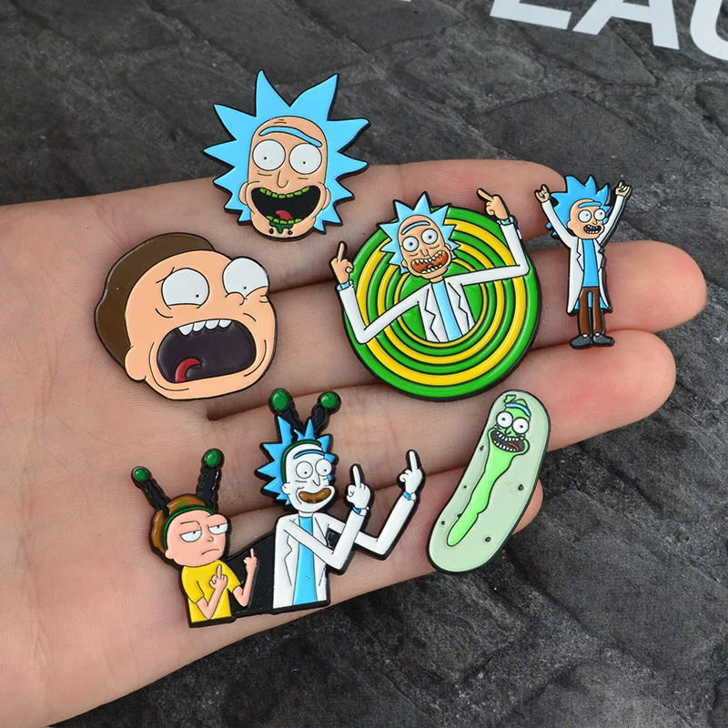 1 PC Cartoon Brooch Personality Metal Badges for Clothes Icon Backpack Brooches Women Badge Students | Дом и сад