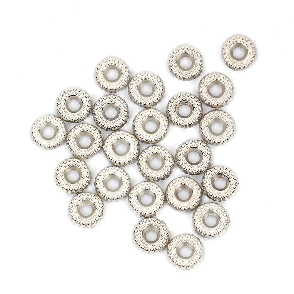 MEIBEADS 8 мм CCB материал родий разделитель россыпью Бусины пластиковые ювелирные