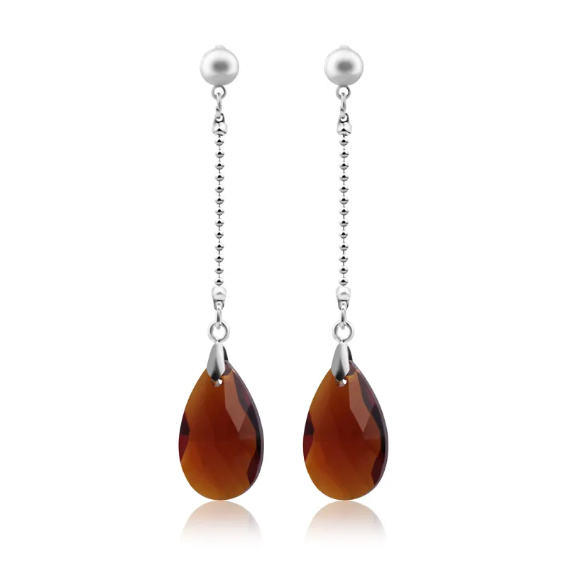 Женские серьги с длинным покрытием со стразами 8 видов цветов 2016|earrings for|earrings